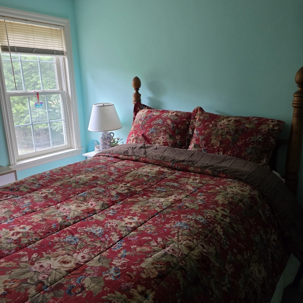 Ralph Lauren Chaps Summerton Red Floral FULL Size Comforter Set - Picture 5 of 10